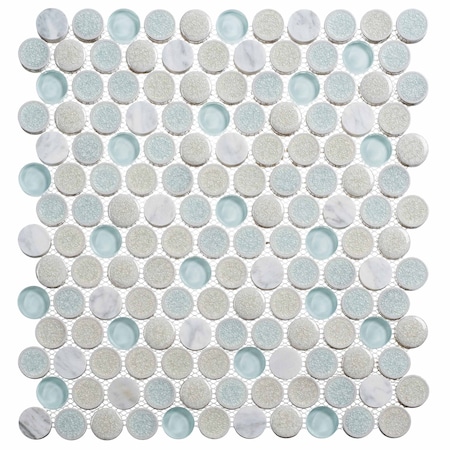 Andova Tiles ANDOVA TILES Polka 1" x 1" Penny Round Mosaic Tile ANDPOL212
